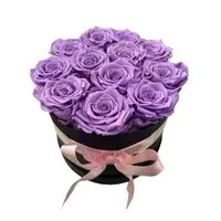 Deluxe Gift Box: 12 Lavender Preserved Roses in a Luxury Box