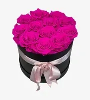 Deluxe Gift Box: 12 Hot Pink Preserved Roses in a Luxury Box