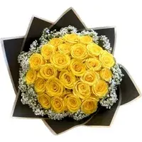 My Sunshine: 25 Yellow Roses in Deluxe Wrap