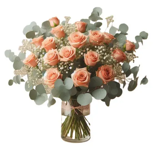 Two Dozen Peach Roses - Special Price Drop!