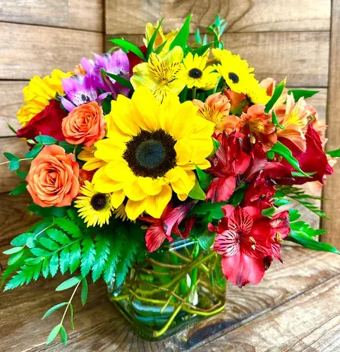 Fresh Sunflower and Willow Bubble