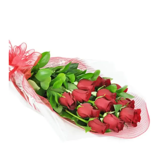 Perfect Wrapped Long-Stemmed Red Roses