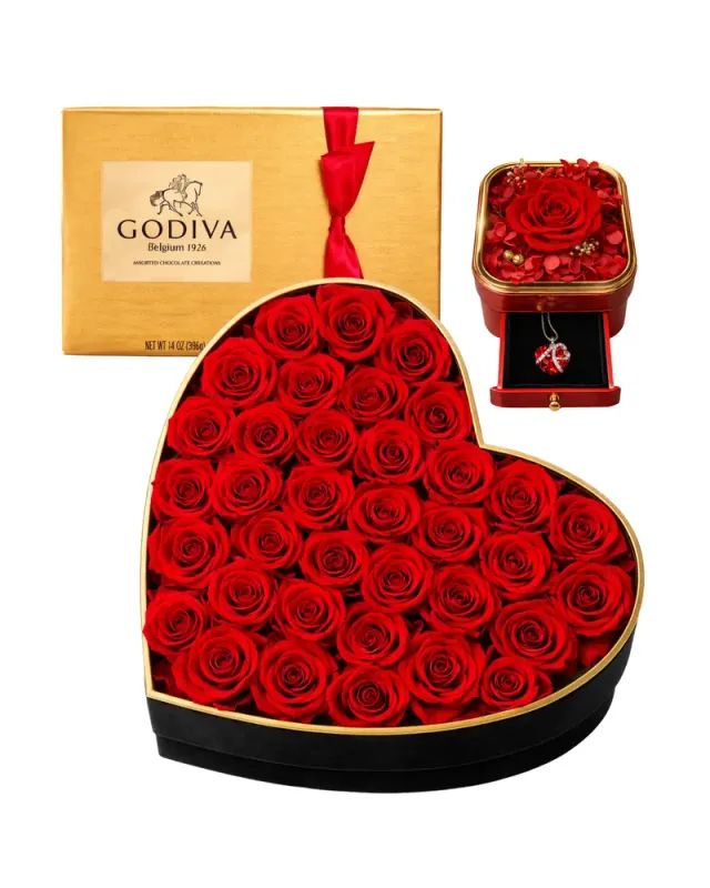 Large 4 Dozen Roses in a Heart Shaped Box