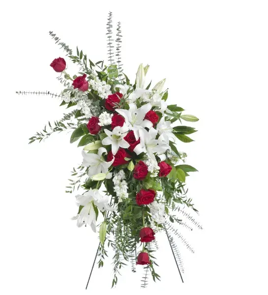 Majestic Red and White Standing Spray