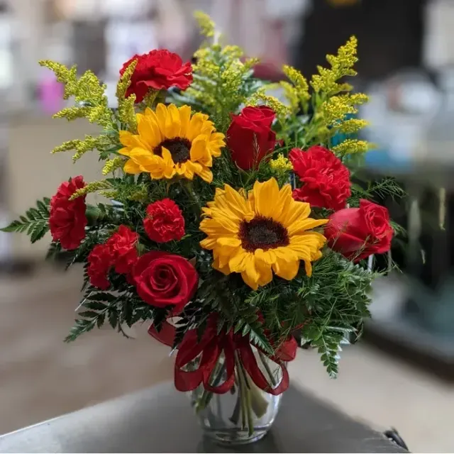 Red and Sunny Vase Fhf-Ss624