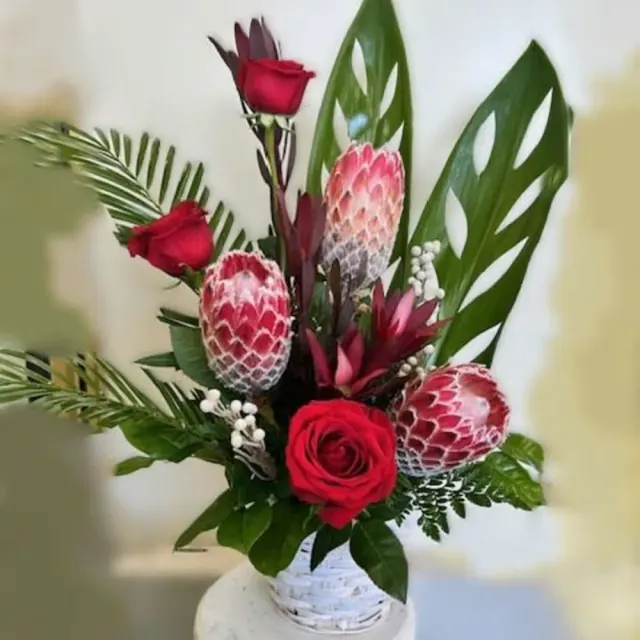 Pink Protea Basket