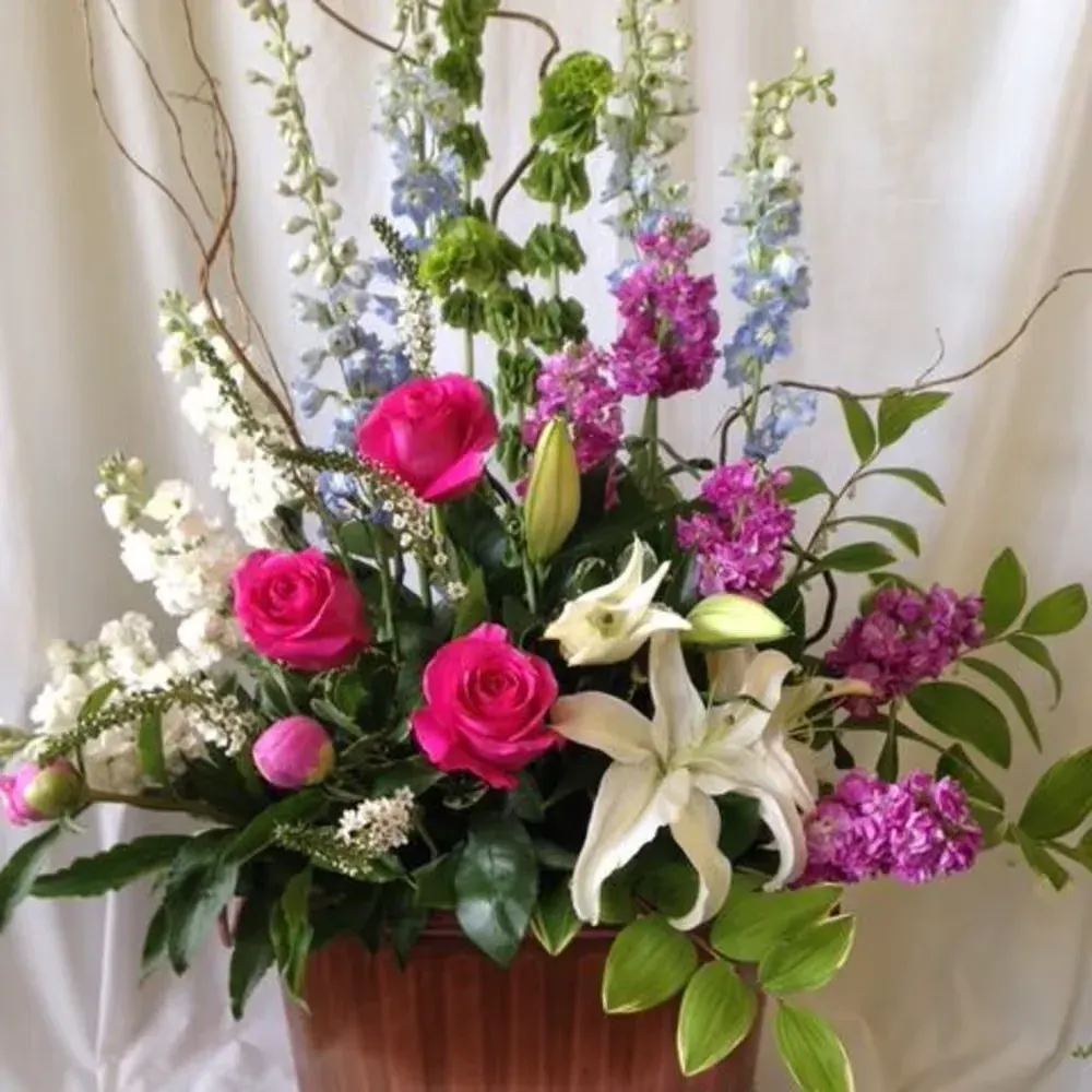 Basket Shades of Pink/Blue/White