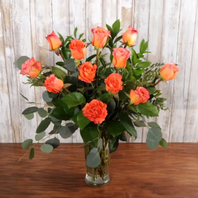 Orange Dozen Roses