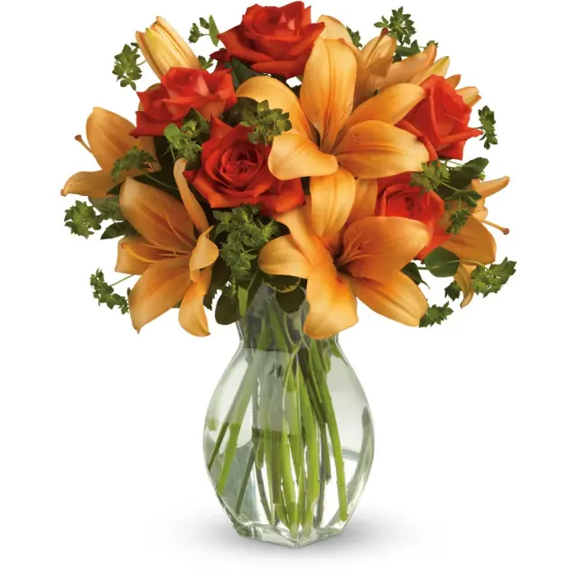Fiery Lily and Rose