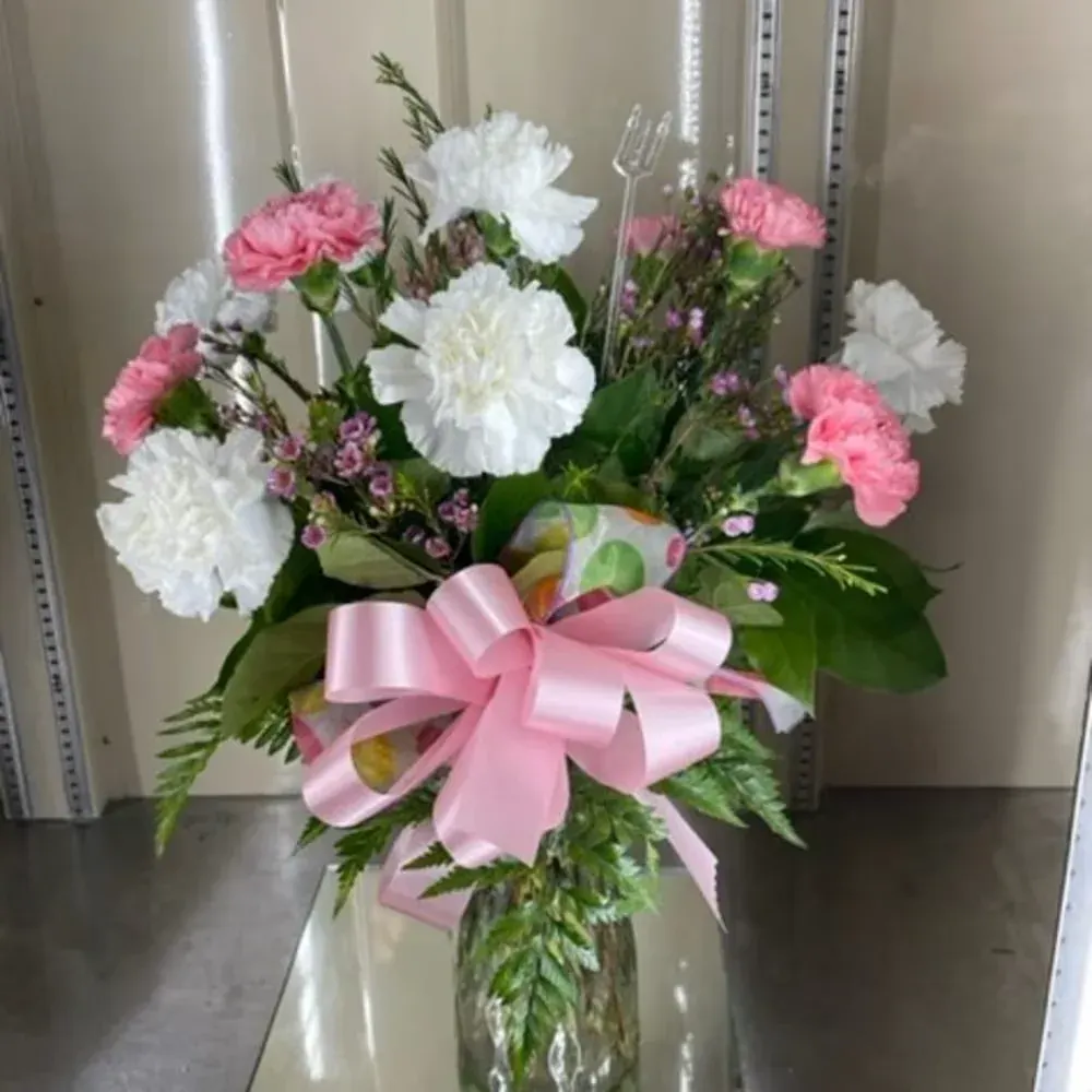Lovely Pink and White Carnations