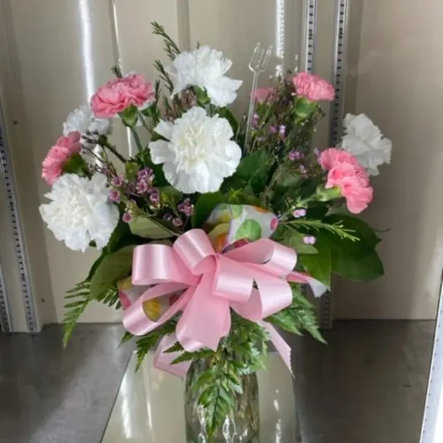 Lovely Pink and White Carnations