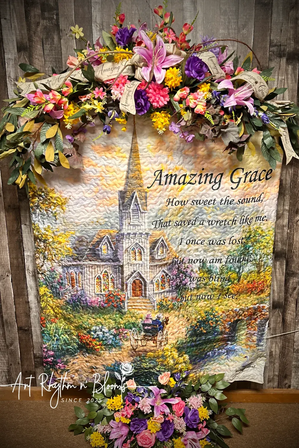 Amazing Grace Quilt On Stand