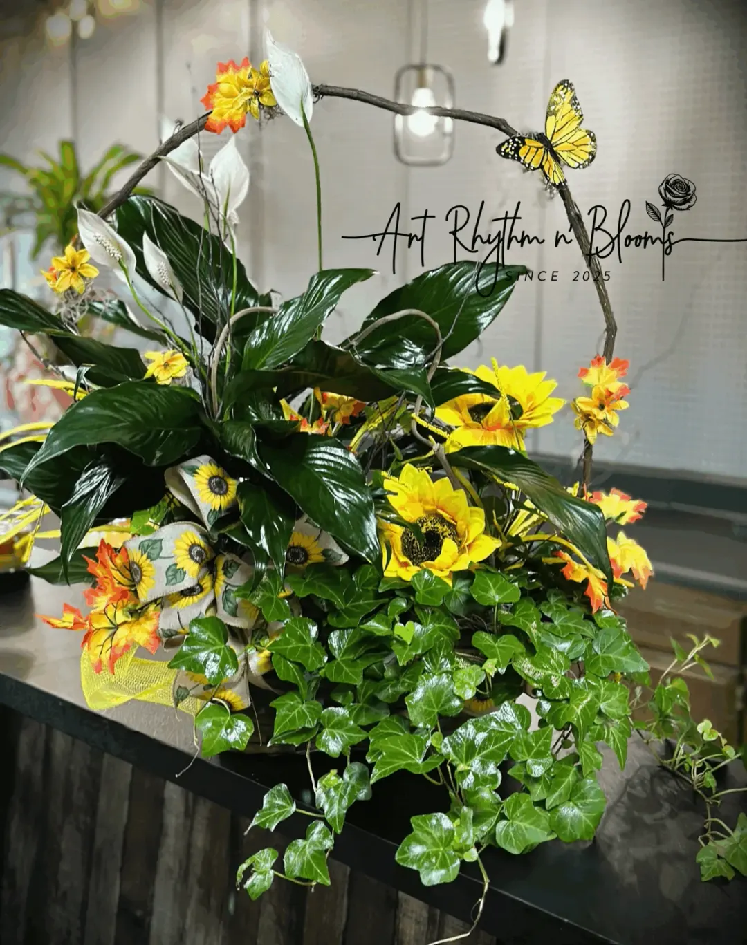 Double Green Plant Basket