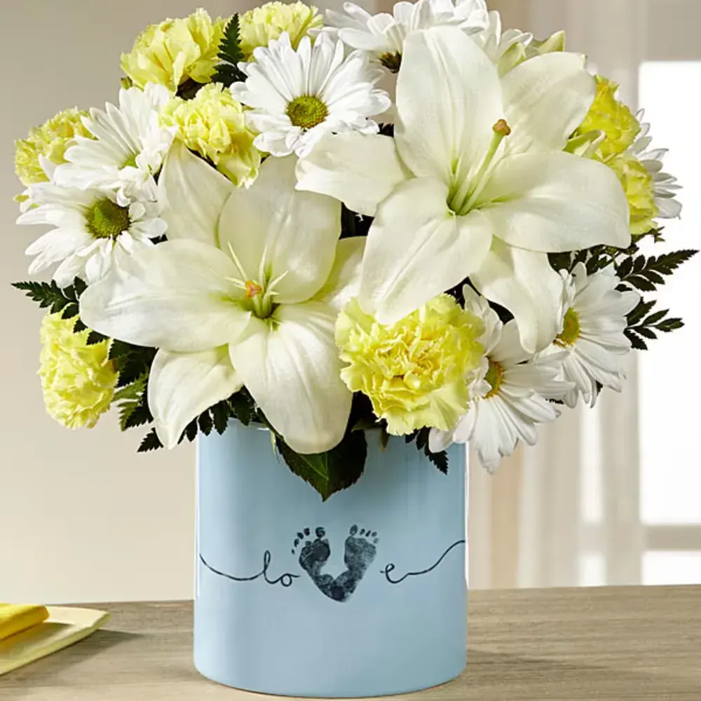 Tiny Miracle New Baby Boy Bouquet