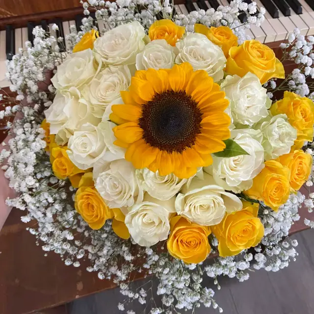 Sunflower in the middle
