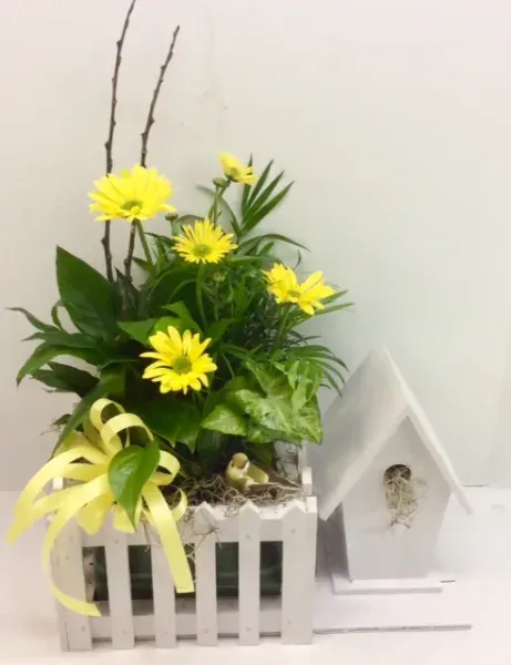 Handmade Birdhouse Planter