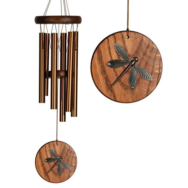 Woodstock Chimes - Habitats teak Dragonfly Small