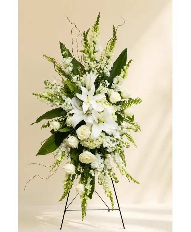 Pure White Standing Spray