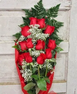 Dozen Wrapped Roses