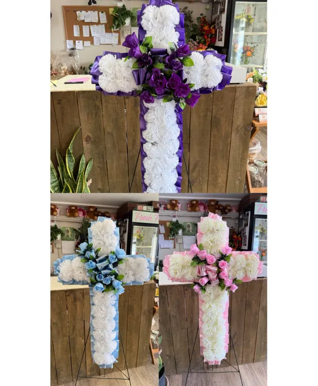 Silk Floral Crosses
