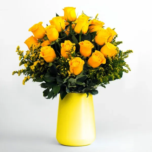 · Modern Love Double Dozen Yellow Rose Bouquet ·