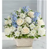Loving Remembrance Blue And White One Sided
