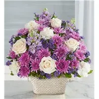 Loving Remembrance Lavender And White One Sided