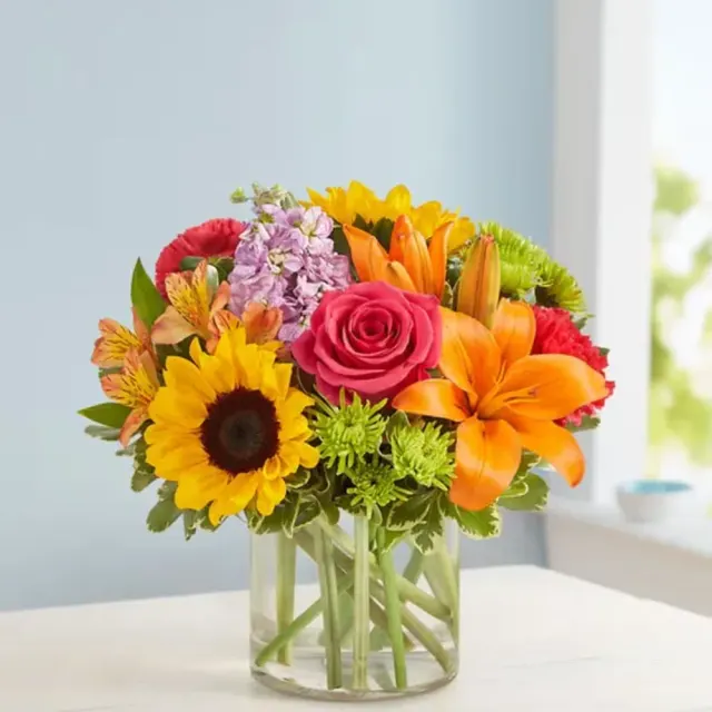 Floral Embrace with sunflowers