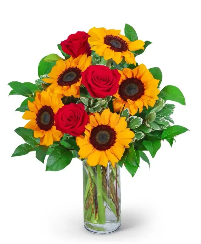 Rosy Sunflowers