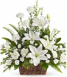 Peaceful White Basket