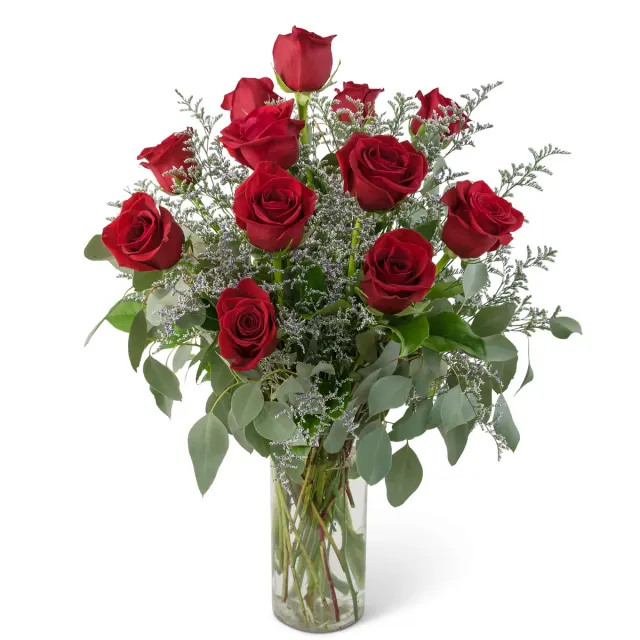 Elegance and Grace Dozen Red Roses