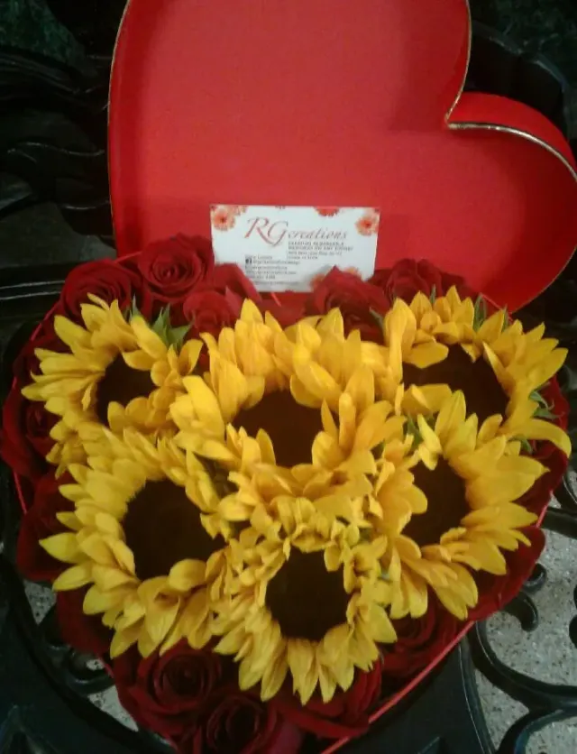 Sunflower Heart Box
