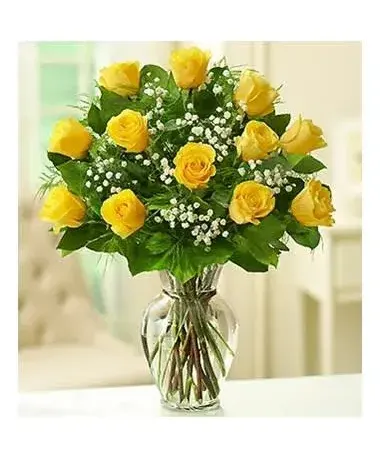 Yellow Dozen Roses