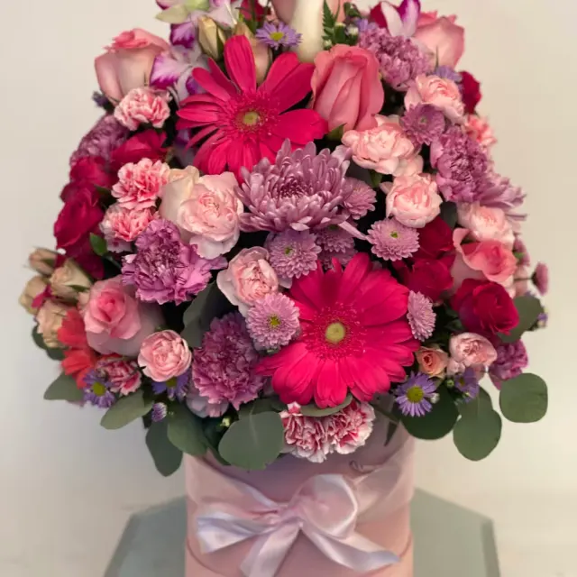 Pinks and Lavenders Round Box