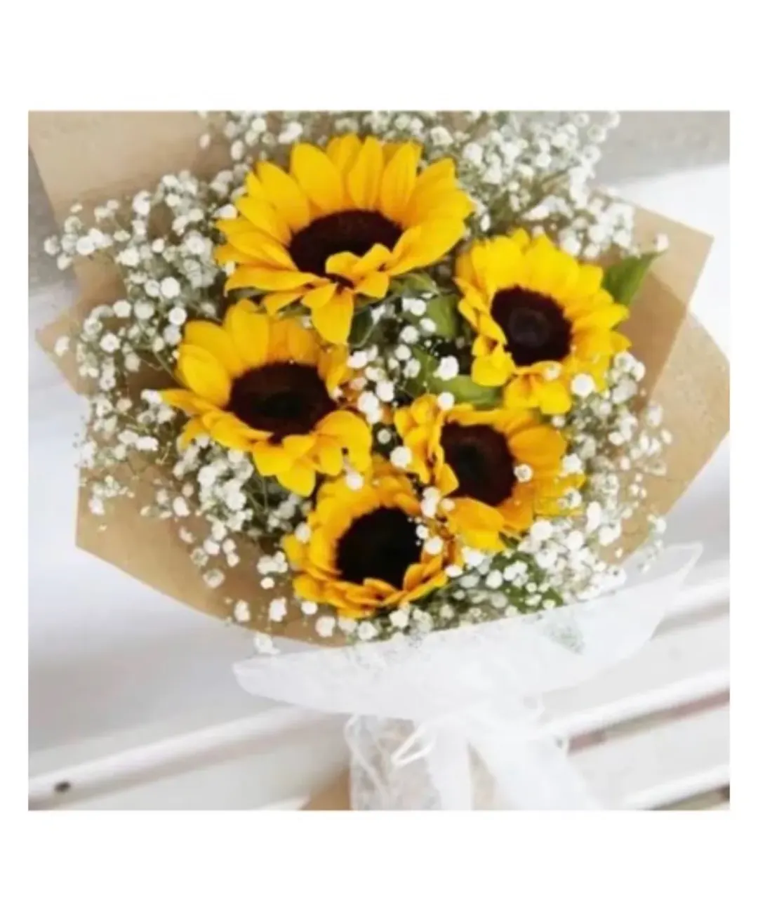 Sunflowers and Baby Breathe Wrap