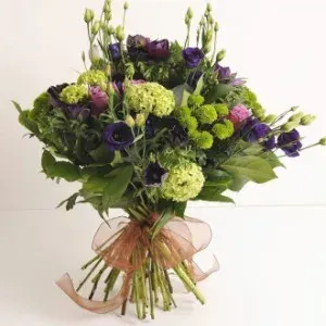 Hand Tied Purple Green