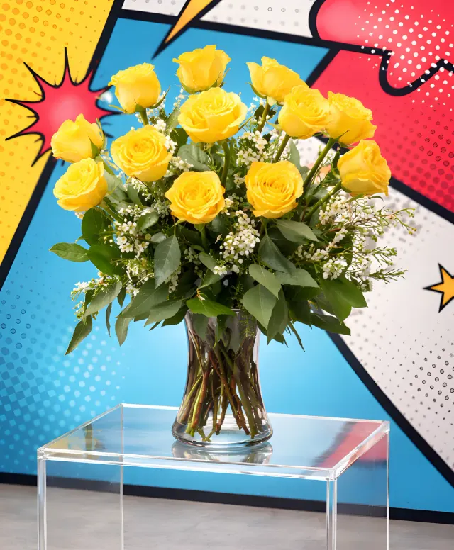 The Classic 1 & 2 Dozen Yellow Roses