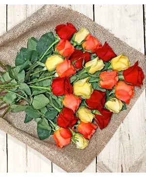 Assorted Wrapped Rose Bouquets