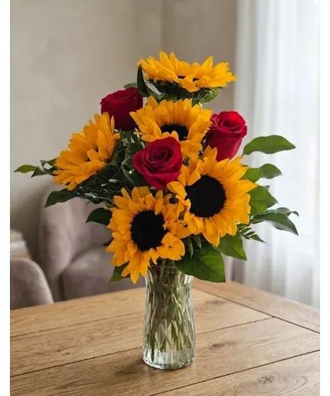 Rosy Sunflowers