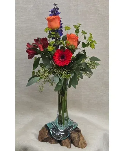Hand-Blown Bud Vase