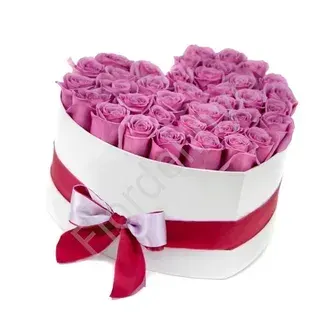 Purple preserved roses box