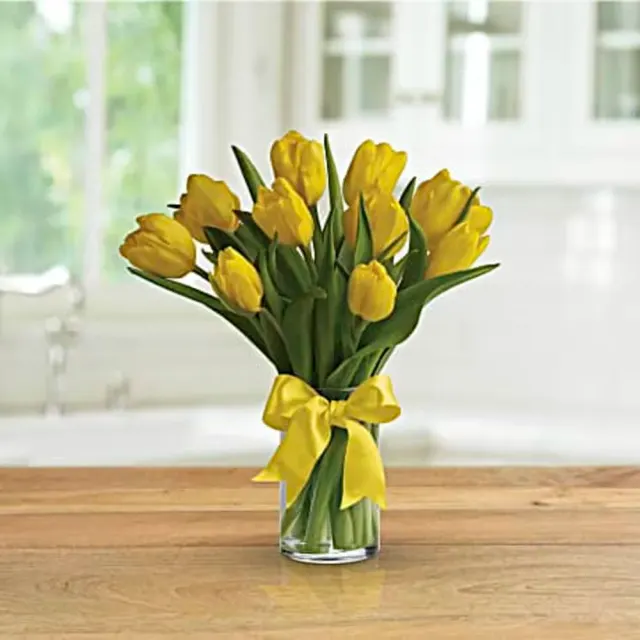 Sunny Yellow Tulips