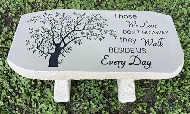 Memorial Stone Bench (Tree/Walk Beside Us)