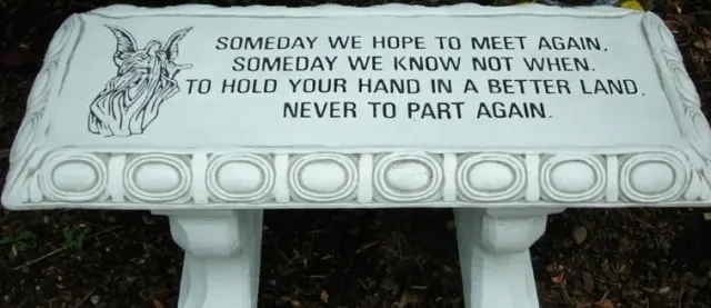 Memorial Stone Bench (Someday Meet Again)