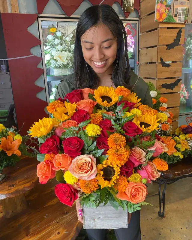 Fall flower box