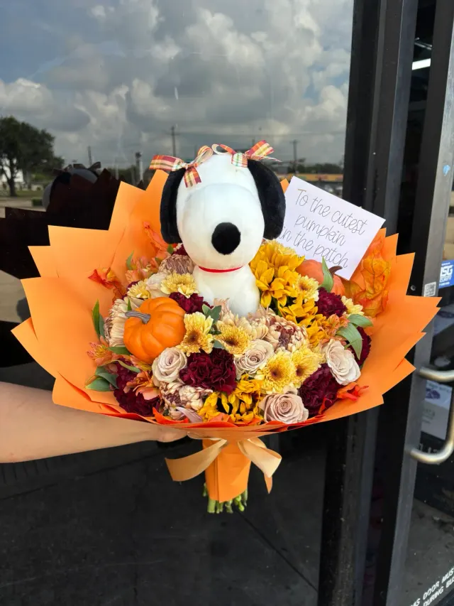Pumpkin patch garden snoopy