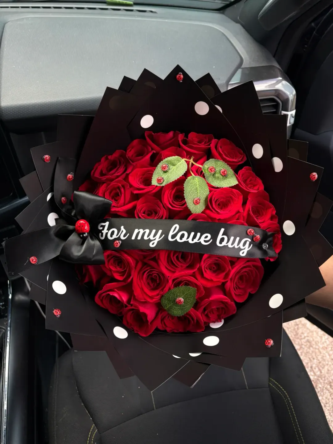 30 Roses for My Love Bug, Polka-Dot Wrapped