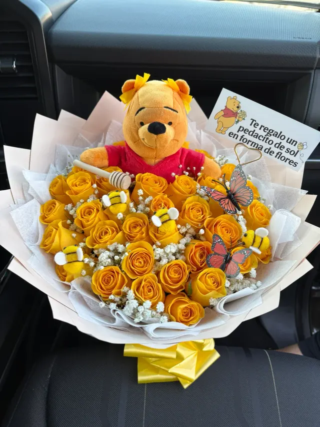 36 Roses Winnie the Pooh Honey Love