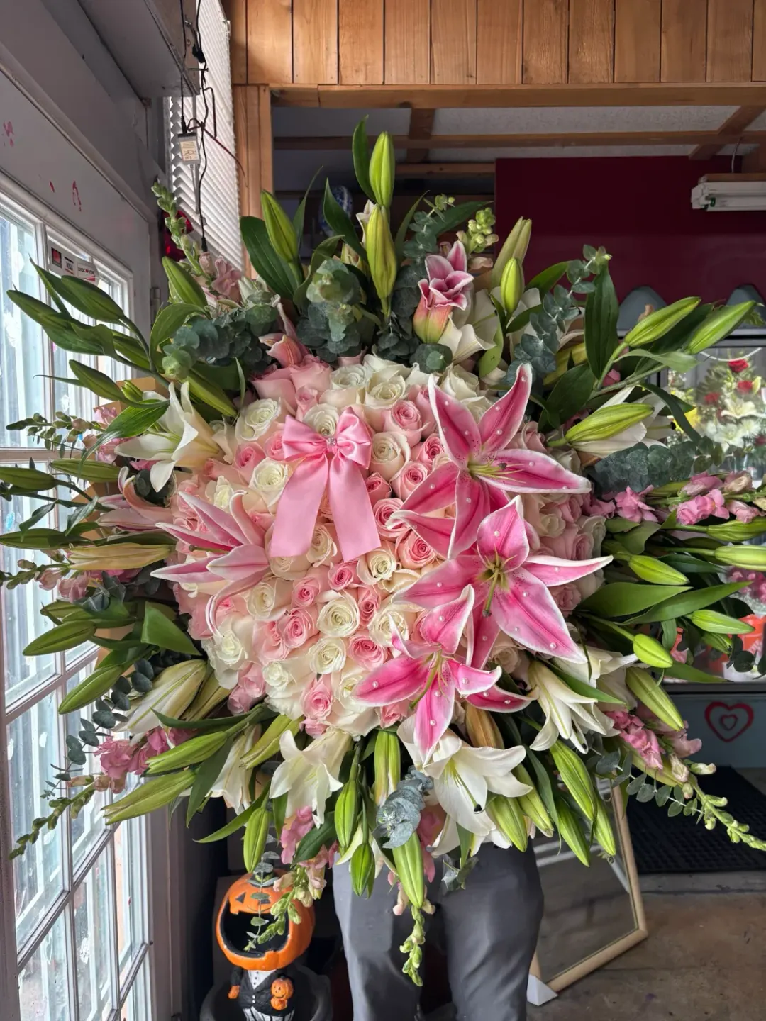 100 Roses and Lilies Bouquet