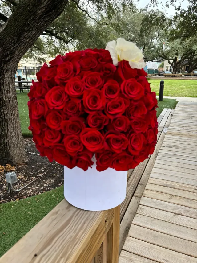 75 Red Roses Deep Love Box